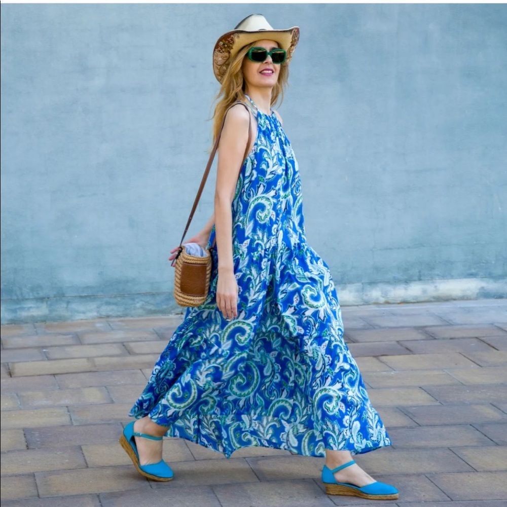 ZARA TIERED FLORAL PRINT DRESS